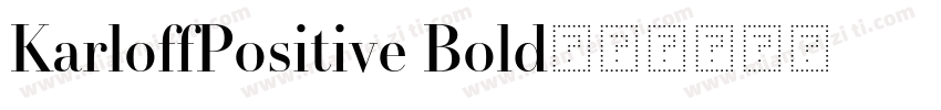 KarloffPositive Bold字体转换 KarloffPositive Bold字体转换
